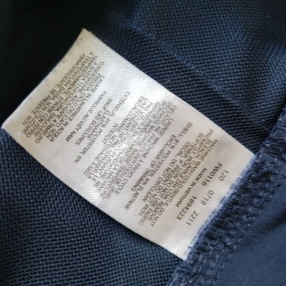 1X PFG COLUMBIA NAVY BLUE WATER ATHLETIC ZIP POCKET ELASTIC WAIST SHORTS - Picture 4 of 9